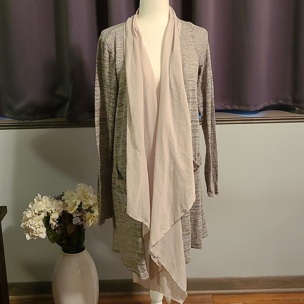 Anthropologie NWT Long Sweater With Scarf - Ladies Medium - Picture 2 of 11